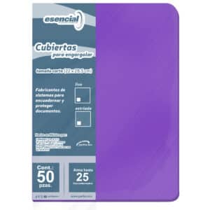 Cubierta Esencial Estriado Morado Intenso T/c 50 Pzas