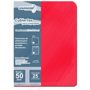 Cubierta Esencial Estriado Rojo T/c 50 Pzas