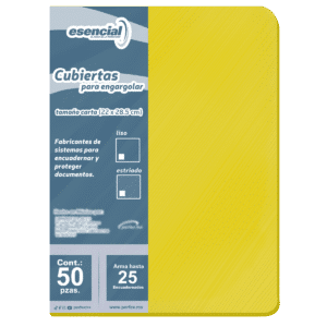 Cubierta Esencial Estriado Amarillo Carta