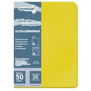 Cubierta Esencial Estriado Amarillo T/c 50 Pzas