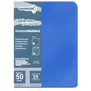 Cubierta Esencial Estriado Azul Intenso T/c 50 Pzas