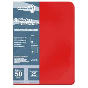 Cubierta Esencial Liso Rojo T/c 50 Pzas