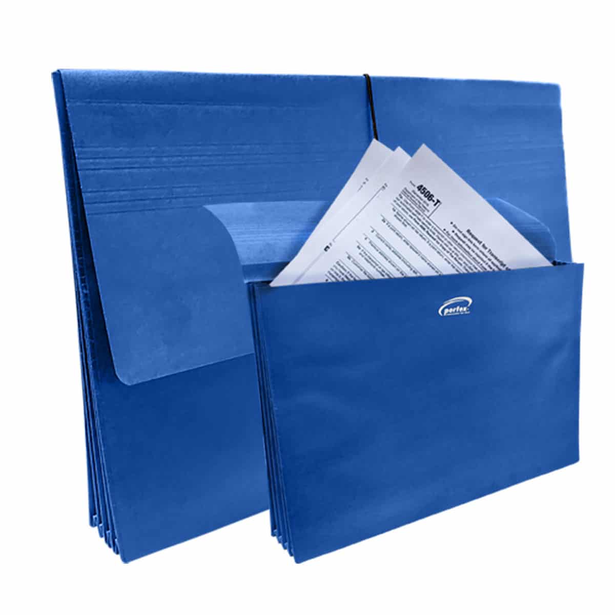 Folder Expandible tipo bolsa para archivar color Azul Tamaño Carta - PERFEX