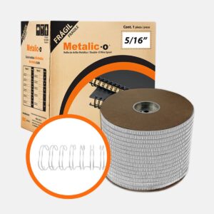Bobina Arillo Metálico 5/16″ (Paso 3:1) Blanco