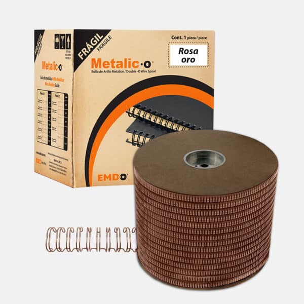 Bobina Arillo Metálico 3/4 (Paso 2:1) Rosa Oro