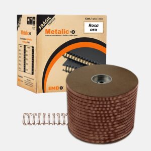 Bobina Arillo Metálico 1″ (Paso 2:1) Rosa oro