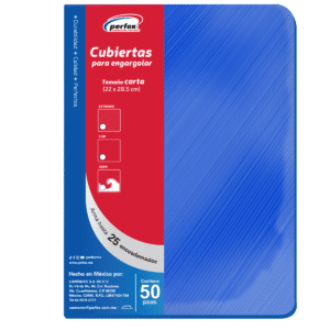 Perfex Cubierta/encuadernar Premium Estriado T/c 50 Pzas Azul Intenso
