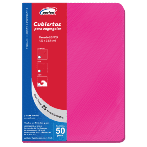 Perfex Cubierta/encuadernar Estriado T/c 50 Pzas Rosa