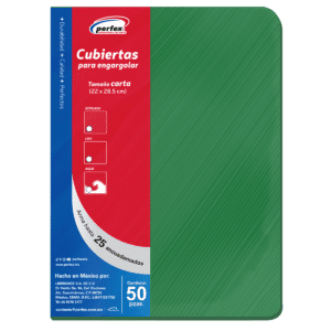 Perfex Cubierta/encuadernar Estriado T/c 50 Pzas Verde Intenso