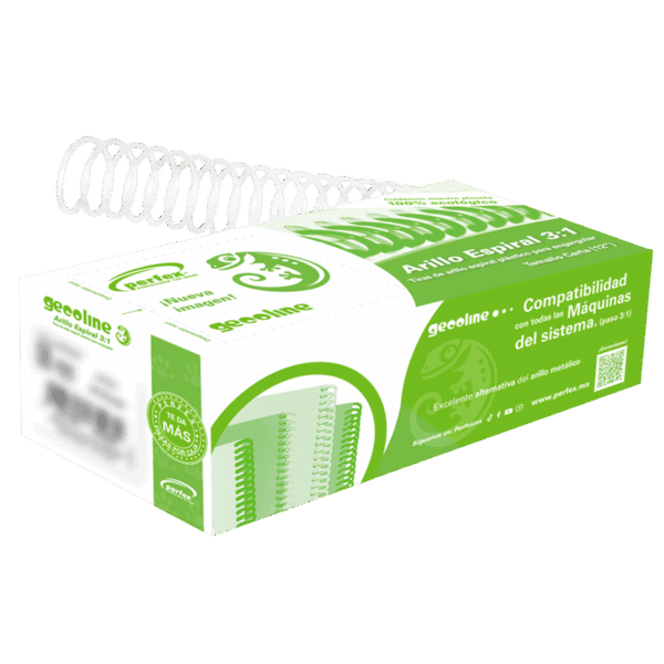 Caja Arillo Espiral 3:1 Gecoline "50mm" Kristal (440 hojas)