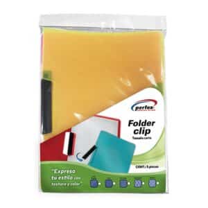 FOLDER CLIP LISO ESPEJO (5PIEZAS)