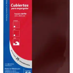 Perfex Cubierta Para Encuadernar Liso Guinda T/c 50 Pzas