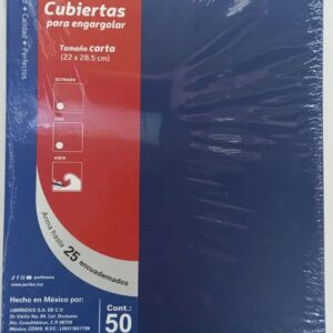 Perfex Cubierta/encuadernar Aqua Azul intenso T/c 50 Pzas