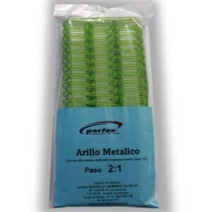 Arillo Metálico Bolsa 1" Verde Lima #16 6T Paso 2:1