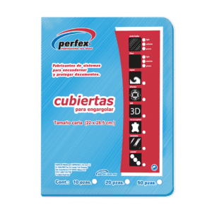 Perfex Cubierta/encuadernar Premium Estriado Azul Claro T/c 50 Pzas Azul Claro