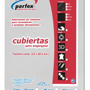 Perfex Cubierta/encuadernar Estriado T/c 50 Pzas Kristal